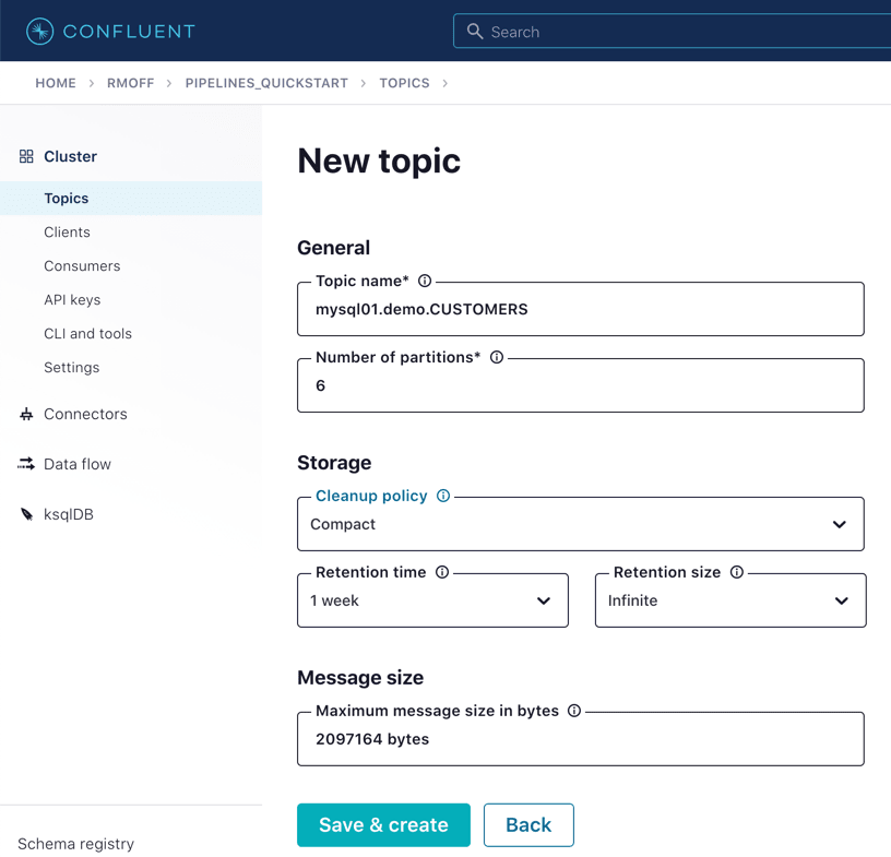 Kafka CDC - Create New Kafka Topic